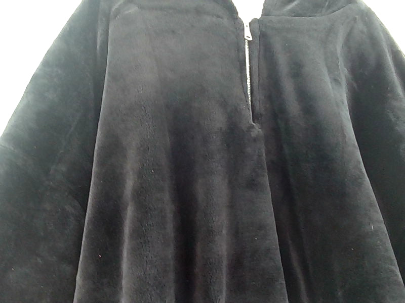 Trekki Plush Oversized Black Hoodie