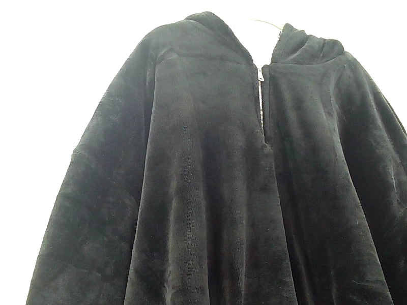 Trekki Plush Oversized Black Hoodie