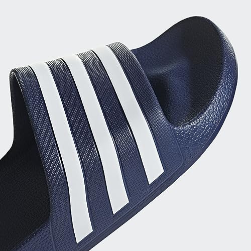 Adidas Unisex Slide Sandal Dark Blue/White Size 8