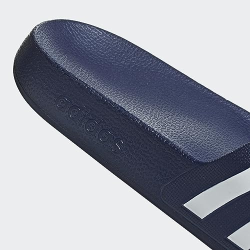 Adidas Unisex Slide Sandal Dark Blue/White Size 8