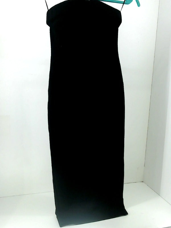 Elegant Black Strapless Women's Dress Small