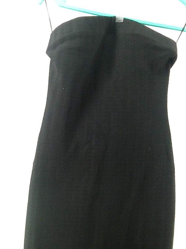 Elegant Black Strapless Women's Dress Small