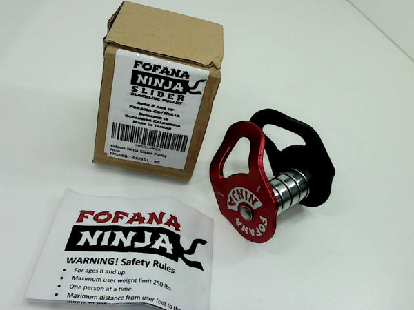 Hyponix Fofana Ninja Slider Slackline Pulley Color Blackred Size 3.50 X 3 Inch