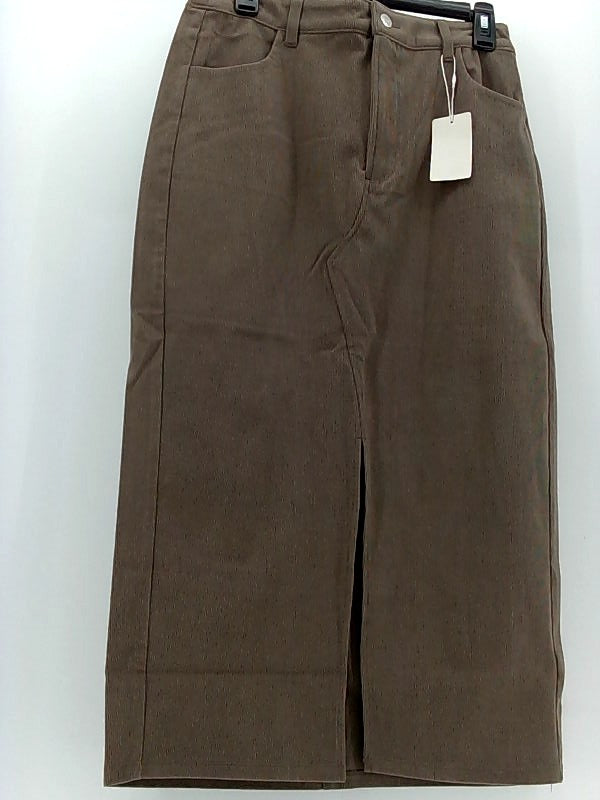 Active USA Women's Brown Midi Skirt Large