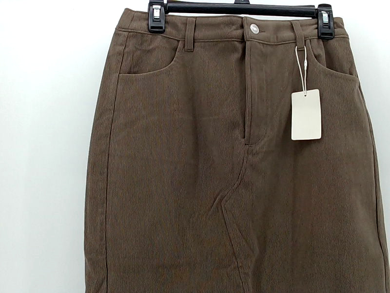 Active USA Women's Brown Midi Skirt Large