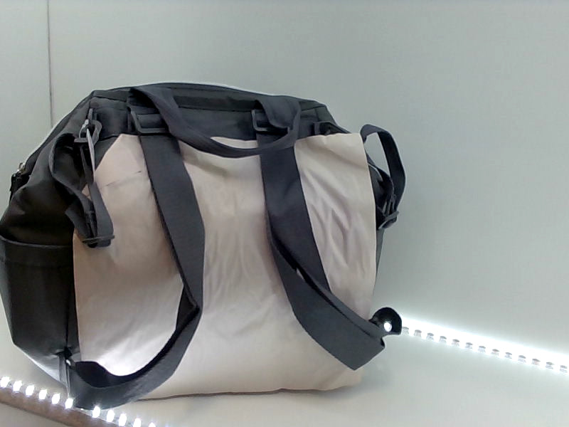 Stylish Silver Diaper Backpack with Multiple Compartments