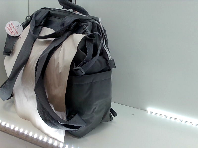 Stylish Silver Diaper Backpack with Multiple Compartments