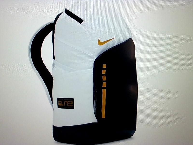 Nike Hoops Elite Backpack White Gold Black 17.75x11.7x7.78