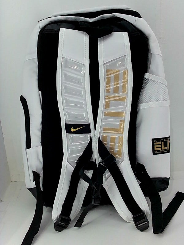 Nike Hoops Elite Backpack White Gold Black 17.75x11.7x7.78