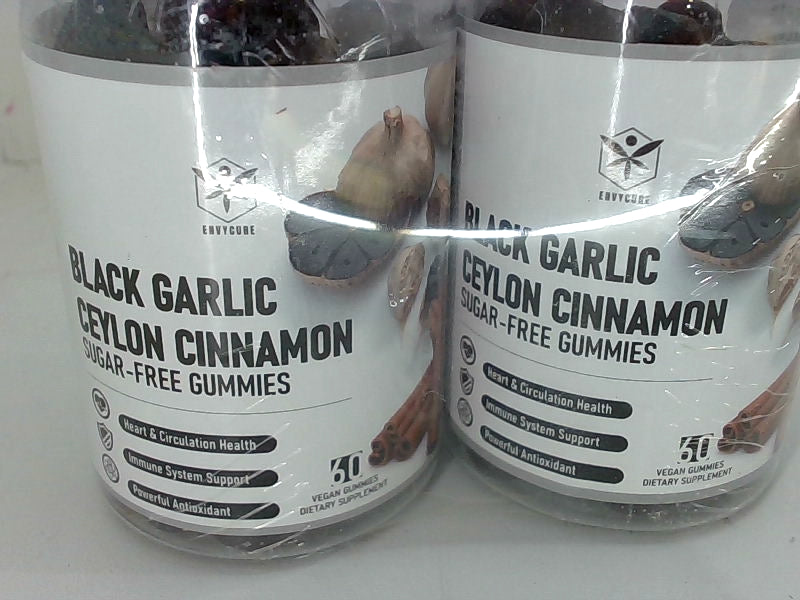 Envycure Black Garlic Ceylon Cinnamon Gummies 2 Pack 120 Gummies