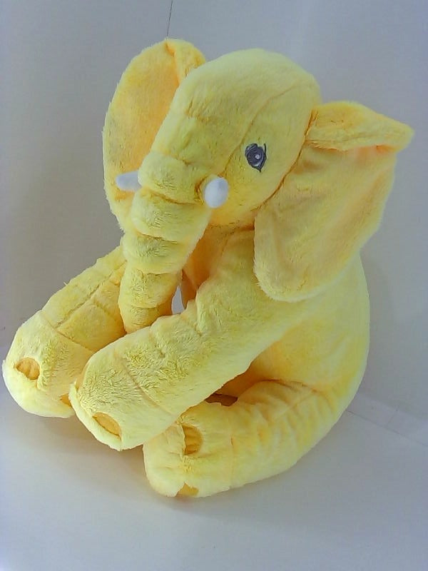 Soft Plush Yellow Elephant Pillow Toy