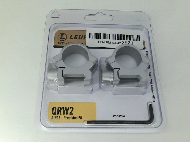 Leupold Qrw2 Quick Release Weaver Style Rings 1 Inch Tube Diameter Low Silver