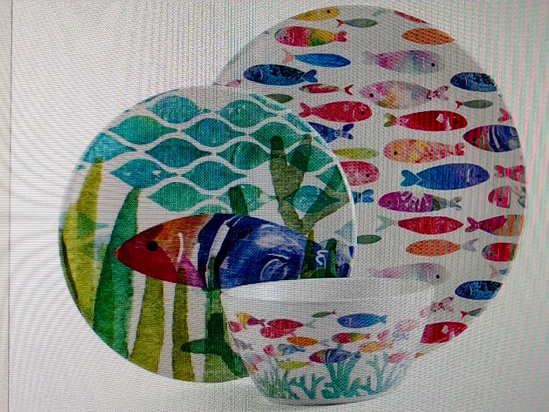 Bellaforte One Fish Two Fish 12-Piece Dinnerware Set - Multicolor