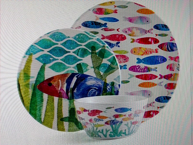 Bellaforte One Fish Two Fish 12-Piece Dinnerware Set - Multicolor