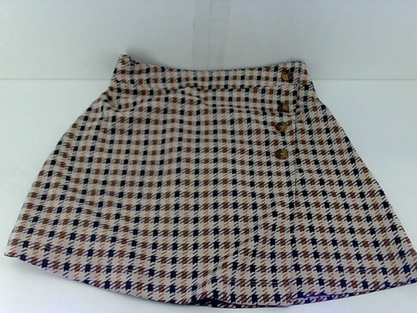 Cefian Plaid Button-End Skirt for Women - Small