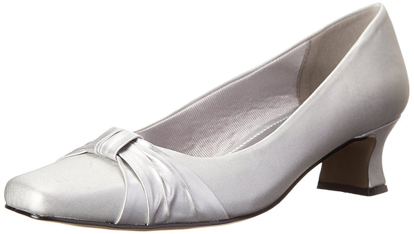 Easy Street Womens Waive Pumps Color Silver Satin Size 11 B M Us Pair of Shoes