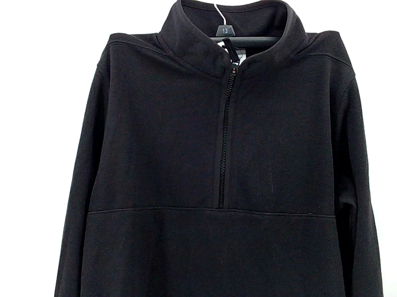 Nike Boys Dri Fit Black 1/4 Zip Pullover Hoodie - Size Large