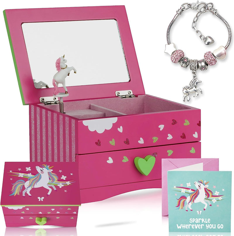 Unicorn Musical Jewelry Box Pink Girls Gifts Ages 58 Unicorn Decor