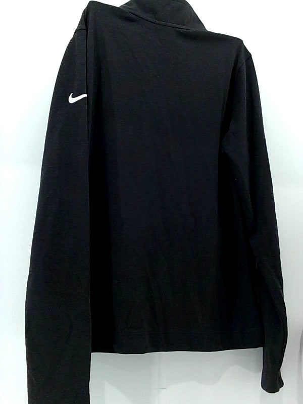 Nike Boys Dri Fit Black 1/4 Zip Pullover Hoodie - Size Large