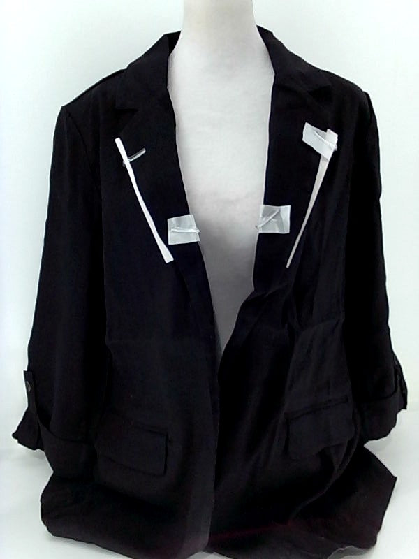 Chico's Women's Black 3 or 4 Sleeve Blazer Large Jacket