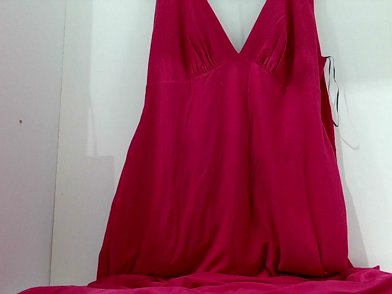 Shopper Beats Women's Hot Pink Sleeveless Casual Dress, Size 3X-Large