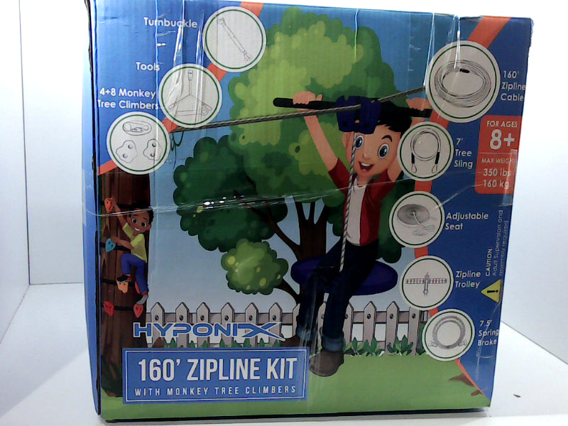 Hyponix 160 Zipline Kit Monkey Tree Climbers MultiColor Size 160 Inch