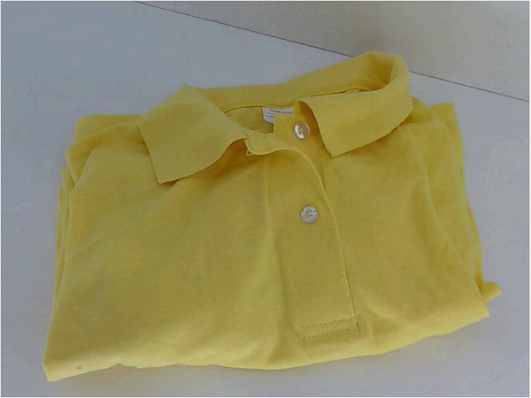 Hanes Mens Short Sleeve Polo Shirt Color Yellow Size Medium