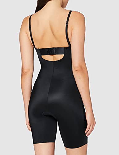 SPANX Strapless Cupped Mid-Thigh Bodysuit, Very Black, Medium