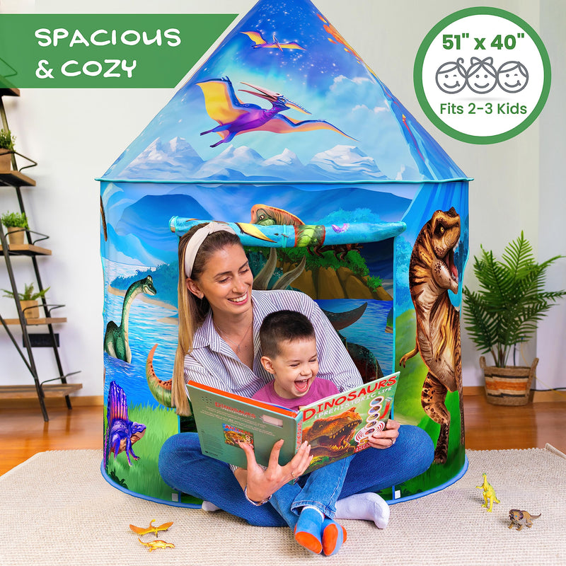 Dino Paradise Kids Play Tent with LED Lights and Sounds