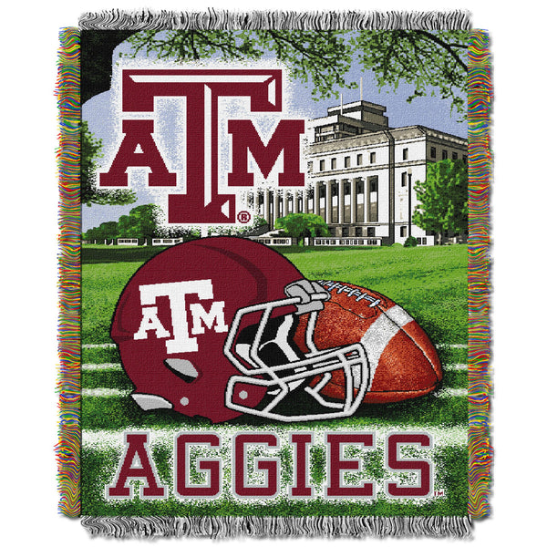 Texas A&M Aggies NCAA Woven Tapestry Throw Blanket 48" X 60"