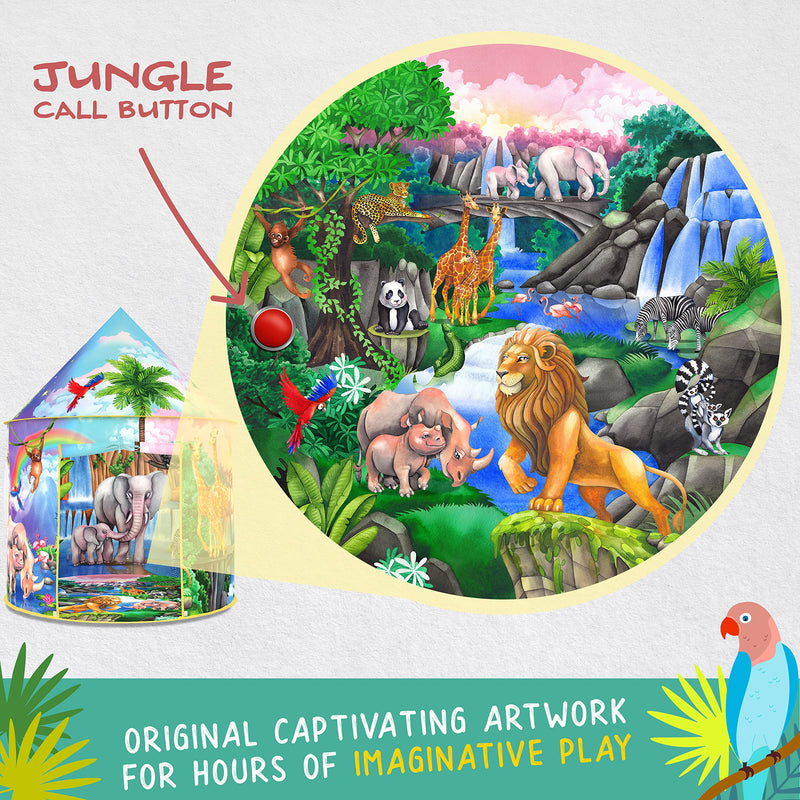 Kids Jungle Adventure Tent with Interactive Animal Sounds