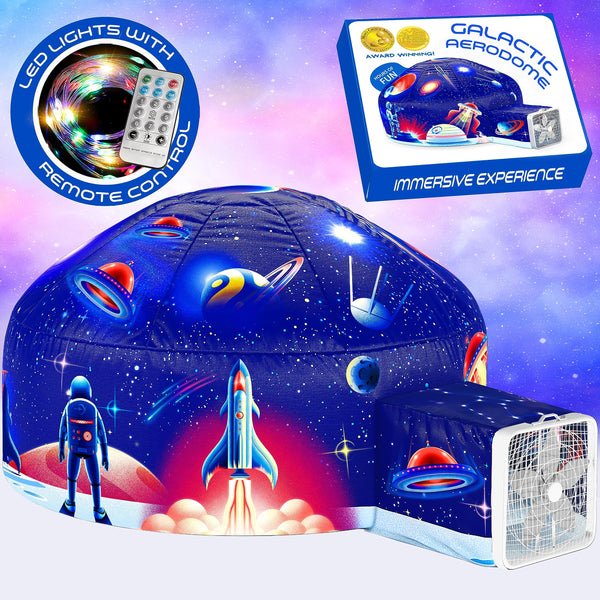 Inflatable Galactic Aerodome with LED Lights for Kids 3 to 12