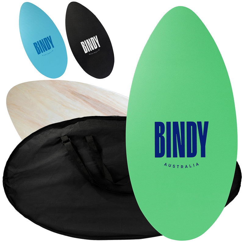 Bindy 41-Inch Beginner Skimboard with Traction Pad and Bag