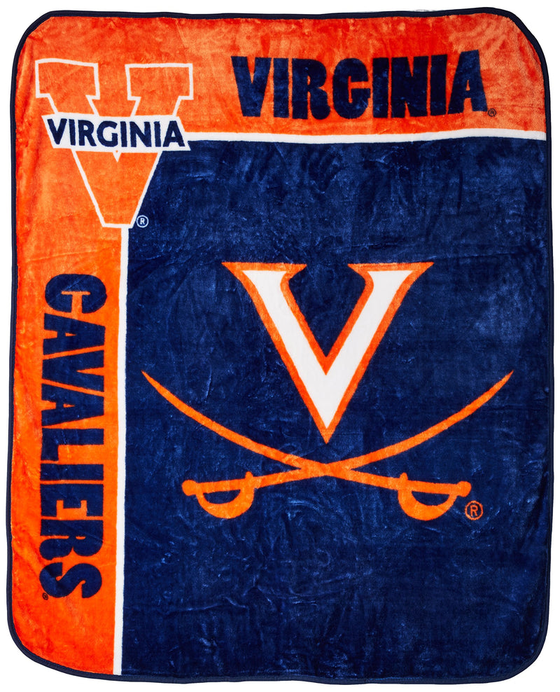 Virginia Team Color Plush Throw Blanket 50" x 60"