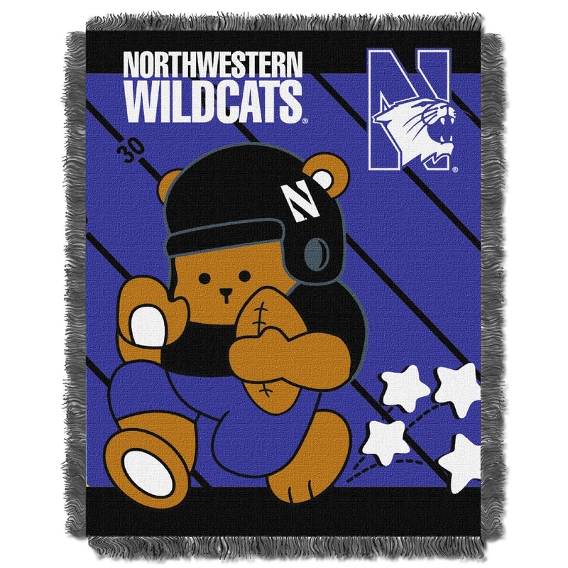 Northwestern Wildcats Baby Throw Blanket 36" x 46" Acrylic