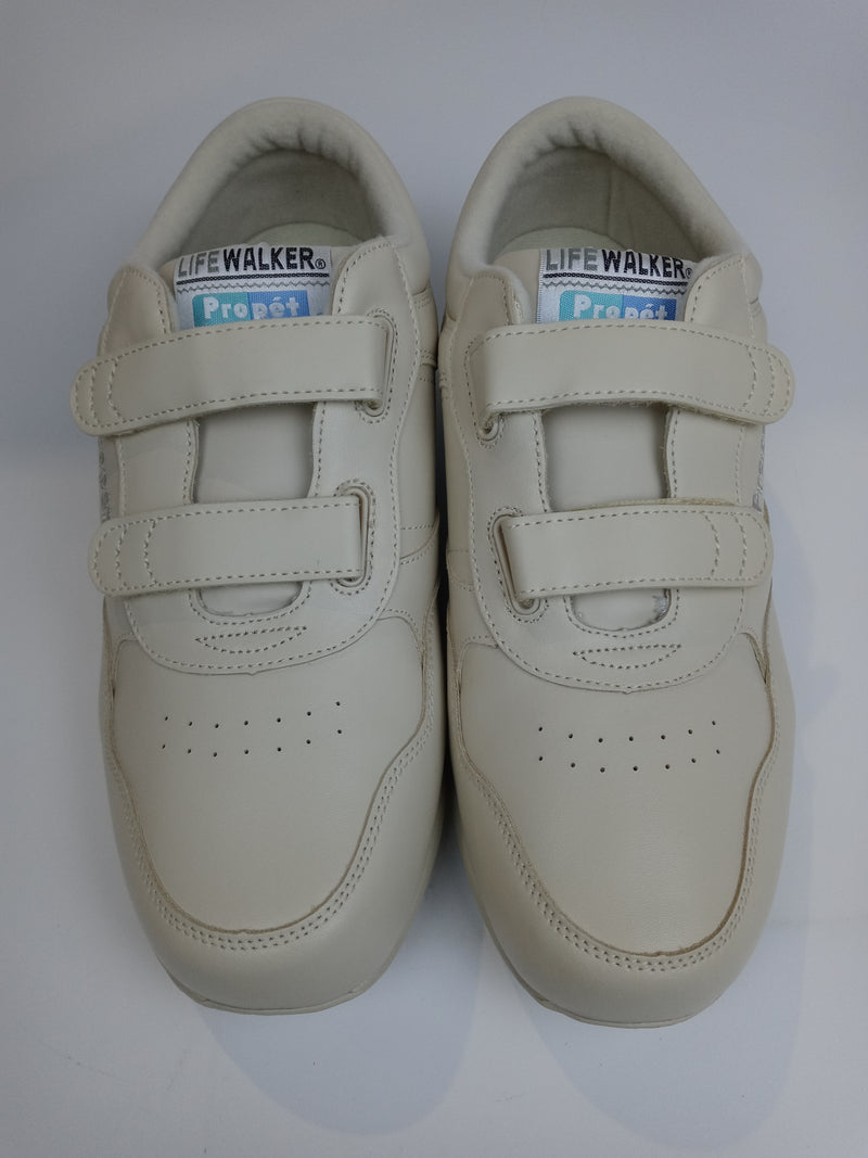 Propét Mens Life Strap Walking Athletic Shoes Off White Size 11 5e Pair of Shoes