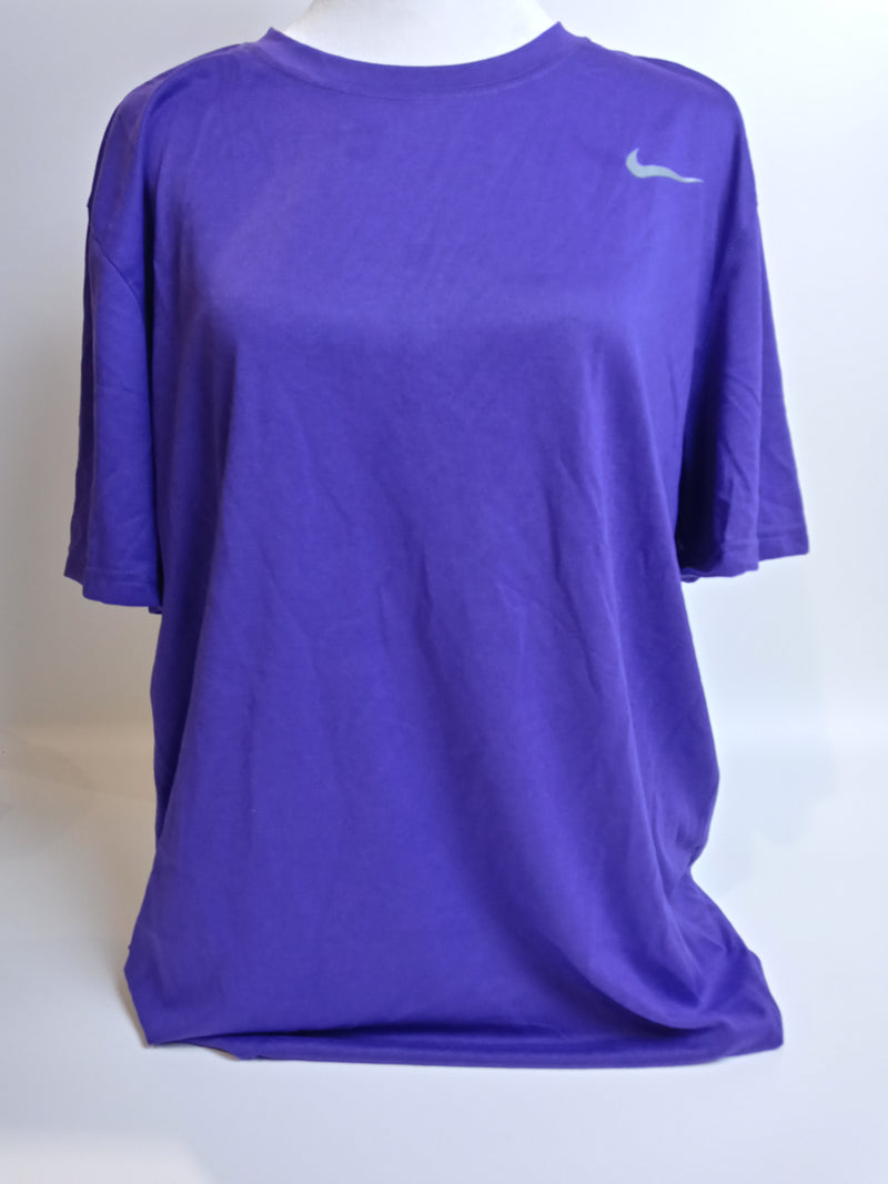 Nike Mens Athletic Active Dri-Fit Tee Shirt Large Purple