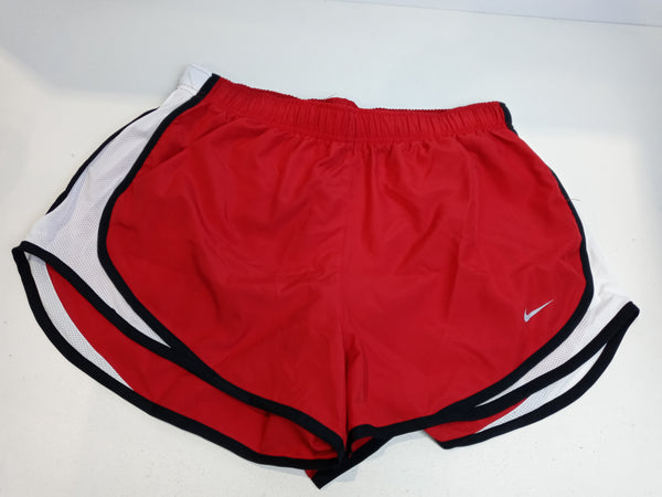 Nike Women's Dri-fit Tempo Track 3.5 Short (Sport Red/White/Black/Wolf Grey, Large)