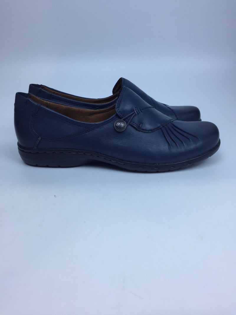 Cobb Hill Women Paulette Flat Navy 9.5 Wide Us Pair of Shoes