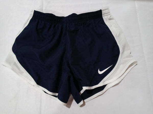 Nike Girls Dry Tempo Running Shorts (Medium, Navy/White)
