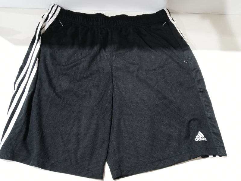 adidas Men's Essentials 3-Stripe Shorts, Black/White, X-Large