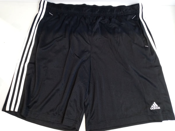adidas Men's Essentials 3-Stripe Shorts, Black/White, XX-Large