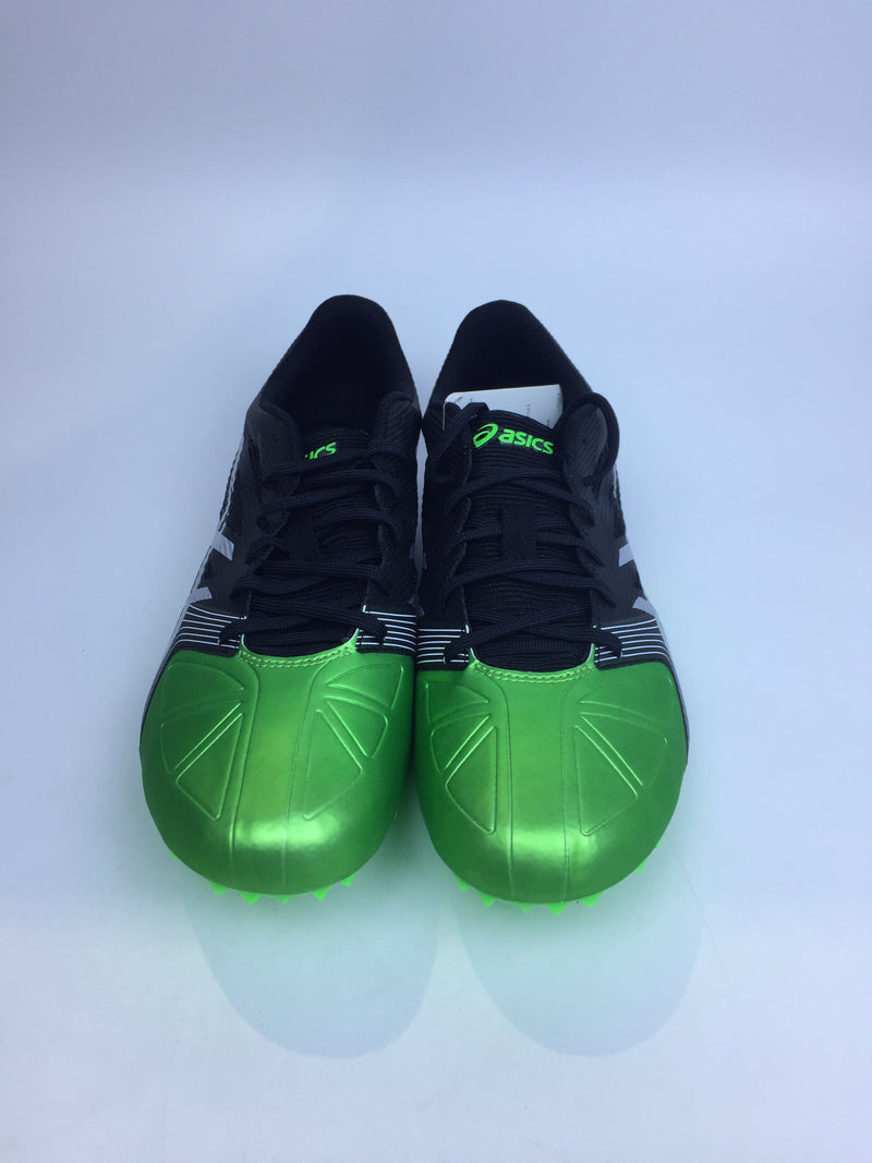 ASICS Men Hypersprint 6 Track Onyx Silver Flash Green 11 Medium US Pair of Shoes