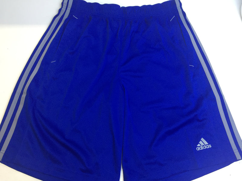 adidas Men's Essentials 3-Stripe Shorts, Collegiate Royal/Collegiate Royal/Grey, Large