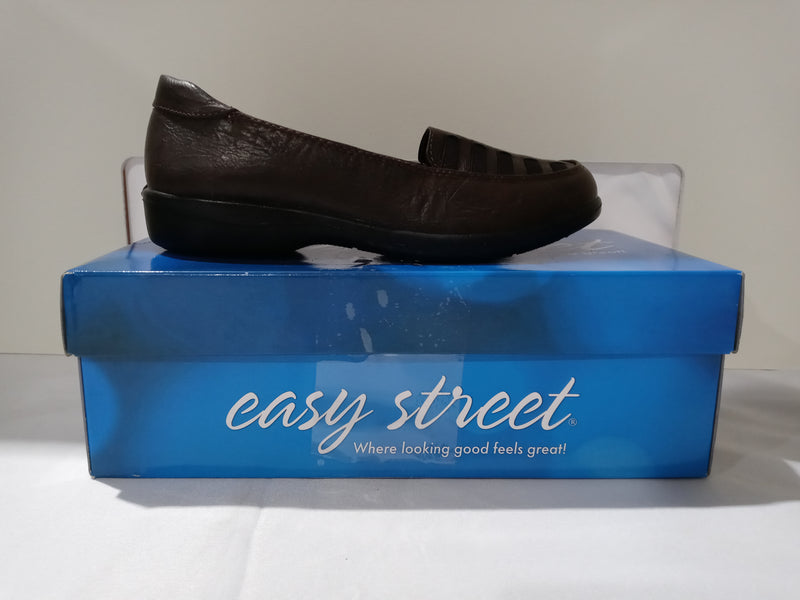 Easy Street Women's Genesis Flat Brown Burnish 7 M US Pair Of Shoes