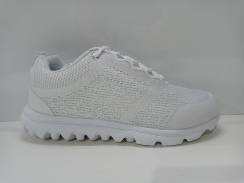Propet Womens TravelActiv Walking Walking Sneakers Shoes - White - Size 8.5 4E