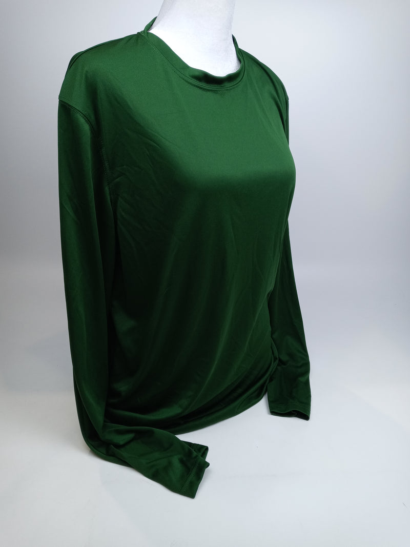 Champion Men Long Sleeve Double Dry Performance T-Shirt Dark Green Medium