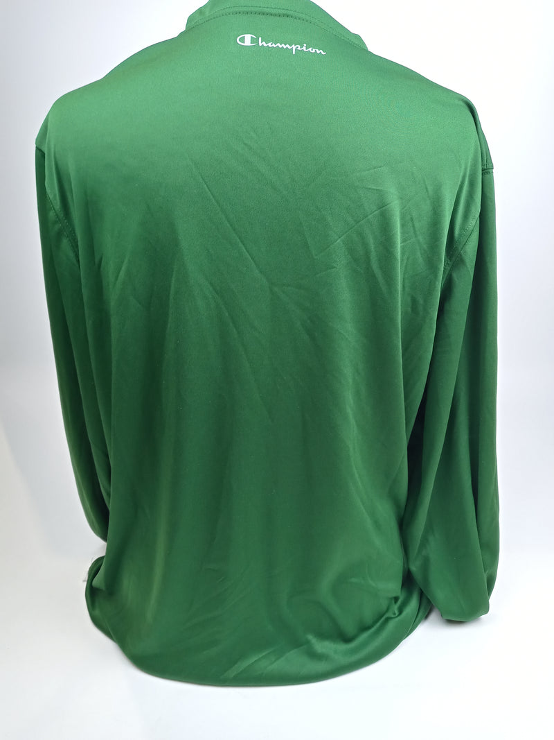 Champion Men Long Sleeve Double Dry Performance T-Shirt Dark Green Medium