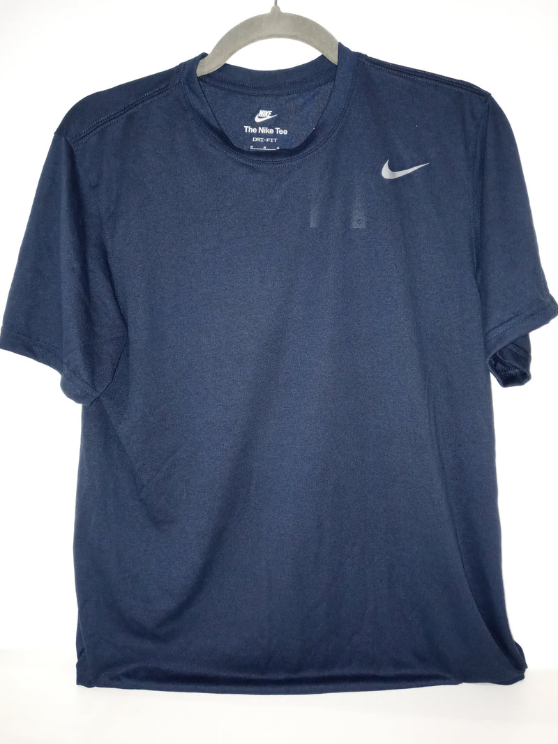 Nike Mens Athletic Active Dri-Fit Tee Shirt, Navy Blue, M