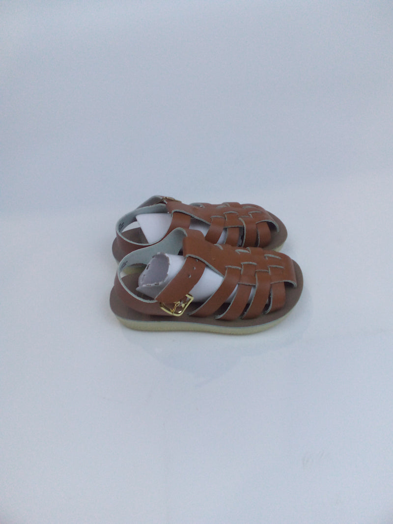 Salt Water Sandal Shoes Sunsan Sailors Little Kid Tan 7 Toddler M Pair of Shoes